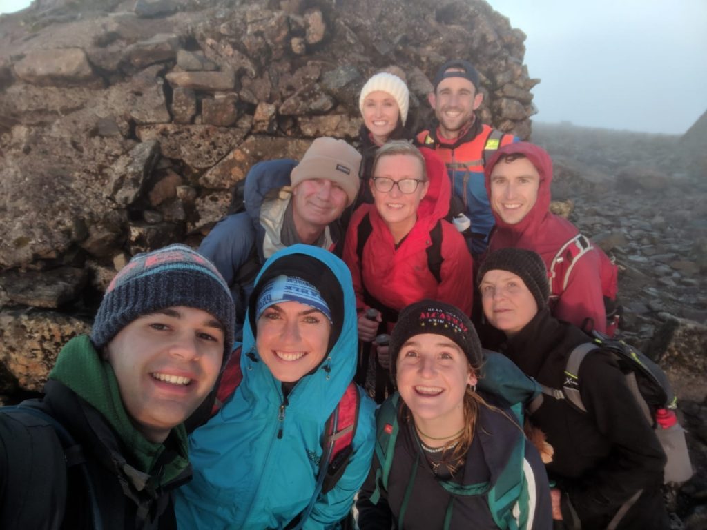 The Batten Family at the top of Ben Nevis