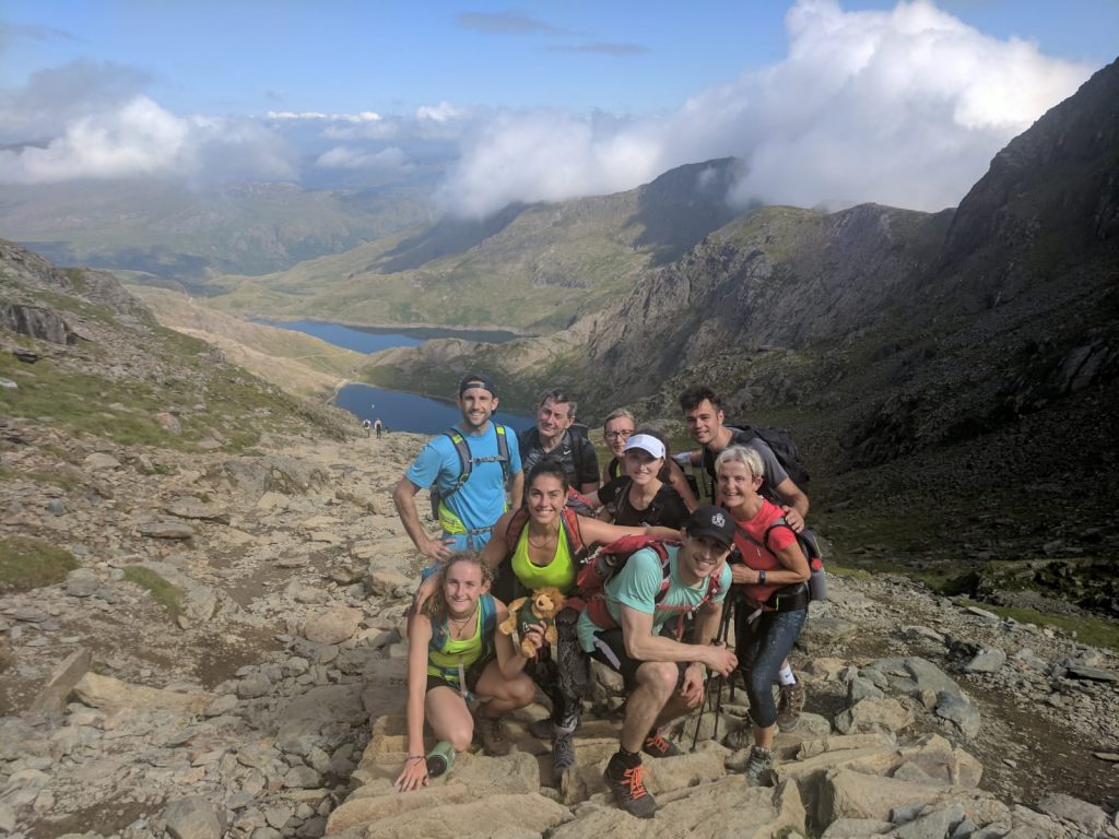 Batten Family climbing Snowdon