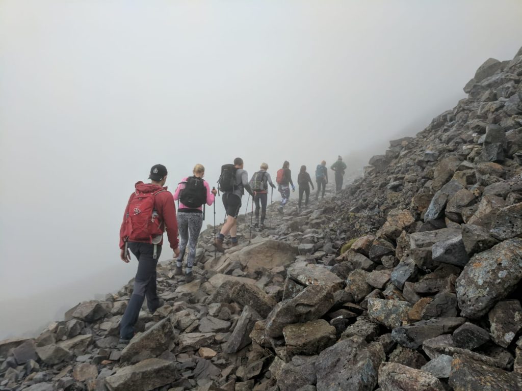 Cloudy hike up Ben Nevis