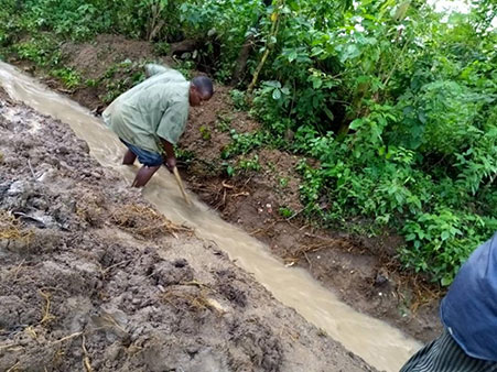 Digging trenches