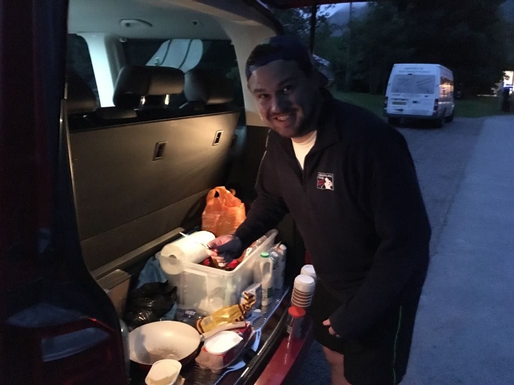 Support Team prepping the omelettes